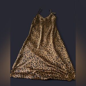 a new day Leopard-Print Slip Dress - Black & Brown